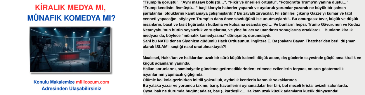 KİRALIK MEDYA MI, MÜNAFIK KOMEDYA MI?